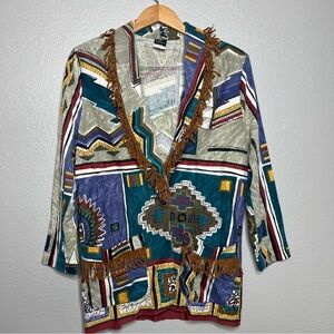Vintage Western Ali miles fringe Blazer Jacket sz M